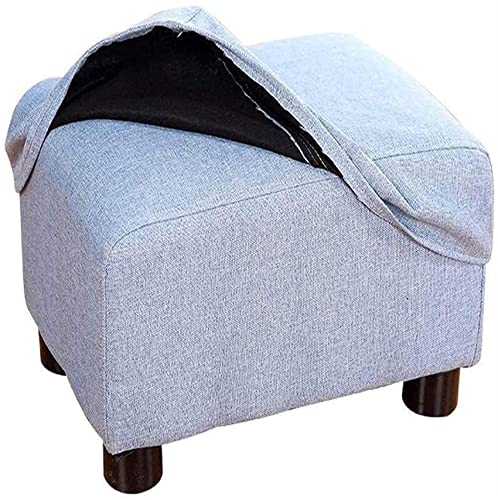 Siège cuboïde rembourré avec repose-pieds de rangement multifonction