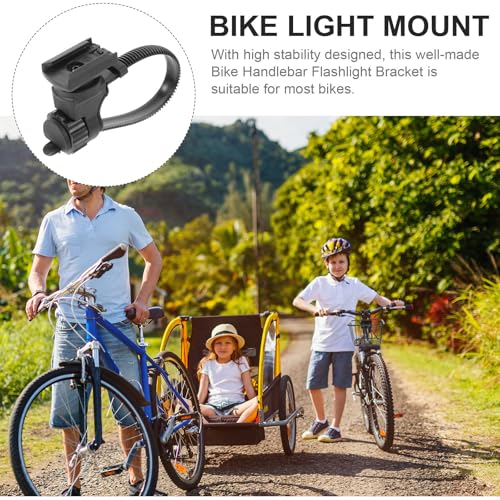 Soporte para luz delantera de bicicleta Mikinona clip manillar para montaña 3