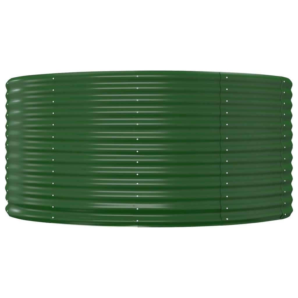 puraday Hochbeete Für Garten 140x140x68 cm Pflanzkübel Gemüsebeet Kräuterspirale XXL Hochbeet Metall Hochbeet Alu Hochbeet Groß Pflanzbeet Planter Pflanzkasten Grün
