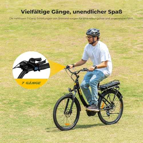 Eleglide C2 E-Bike 26 Zoll mit 70 Nm Mittelmotor und 36V Akku