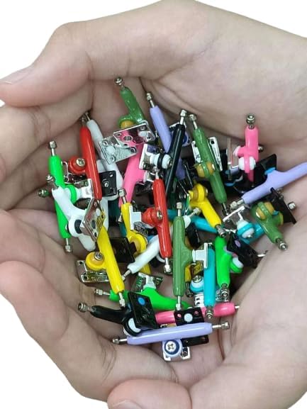 Miniatura 9 de LEEFAI Camiones de diapasón de 1.339 in G3 con colgador de color, mini patineta profesional para dedos invertido, buje más duro, buje más duro,