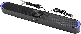 Agatige Mini Computer Speaker,SADA V-198 Computer Audio Household Desktop Notebook Mini Speaker Headphone Dual Use(黑色)