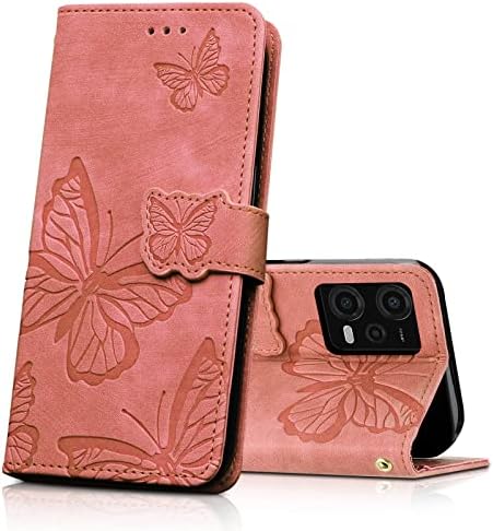 CXTcase Etui na telefon komórkowy Samsung Galaxy A54 5G, etui ochronne z klapką do Samsung Galaxy A54 5G, skóra poliuretanowa, magnetyczne motyle, skórzane etui do Samsung Galaxy A54 5G, czarne