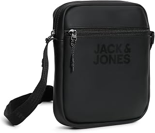 Jack & Jones Men's Polyurethane Black Logo Print Sling Bag Price In India
