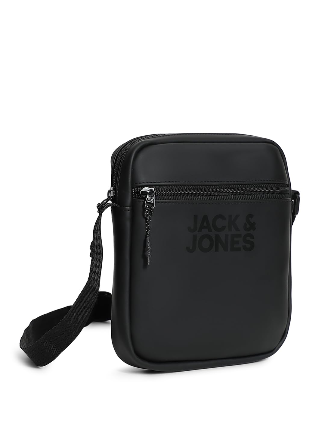 Jack & Jones Men's Polyurethane Black Logo Print Sling Bag - Review, Price and Buying Guide
