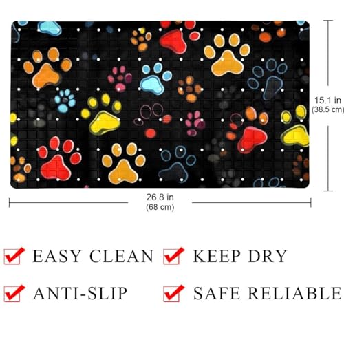 Alfombrilla de baño antideslizante extra larga con diseño de mascotas 5
