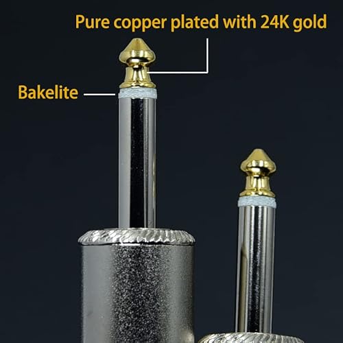 Speak On 2Pcs Professional Speakon To 1/4 Inch Ts Speaker Cable For Pa Jack Pair 12Awg Gauge Male Audio Port Plug Amplifier Connection Dj Amp Heavy Duty Bocina Cord Wire Ft With Twist Lock(6 Feet) Ft #TOP3