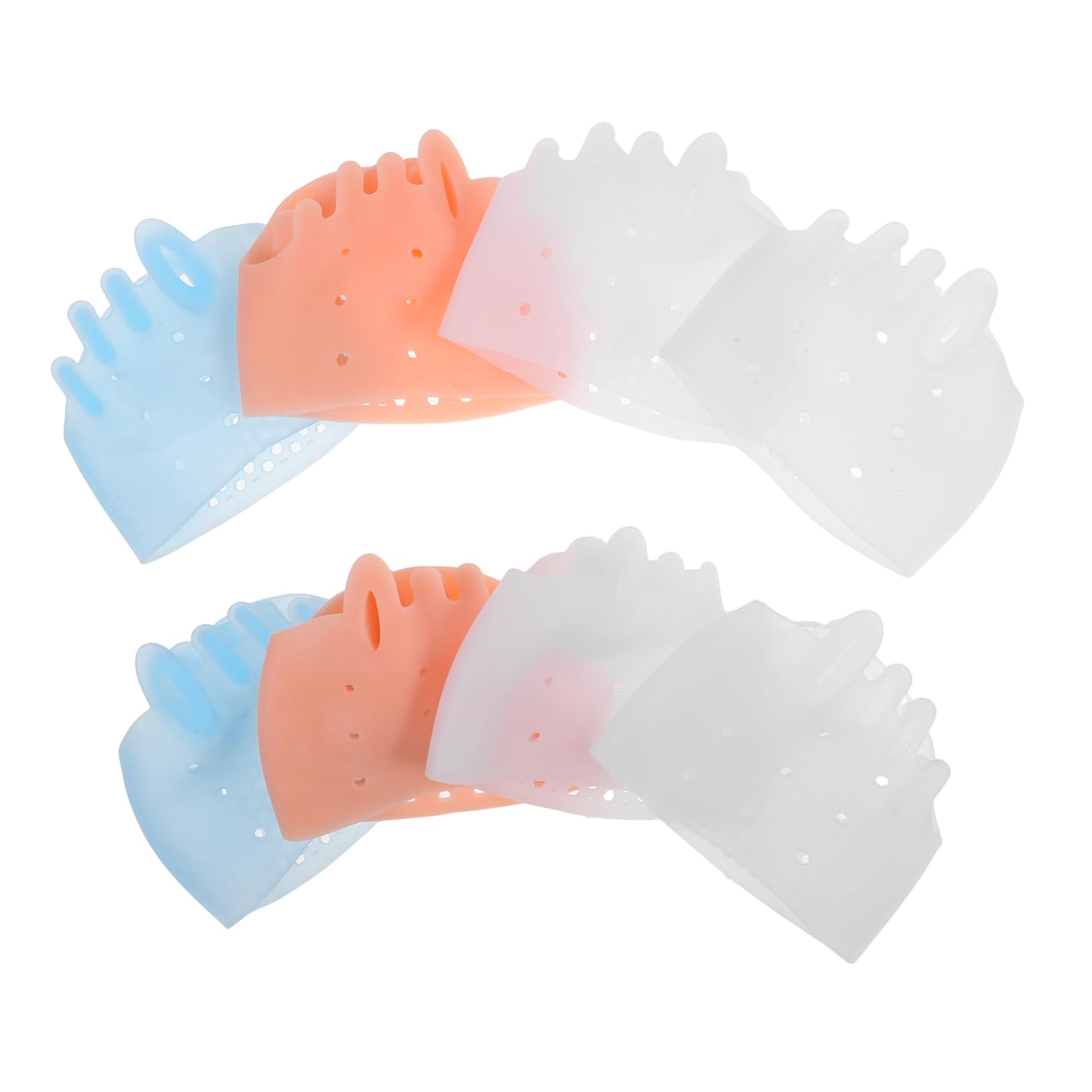 FOMIYES 4 Pairs Silicone Toe Separators For Women Honeycomb Forefoot Pads Toe Cushions For Bunions And Overlapping Toes