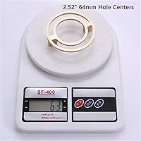 Vista 5 de Tiradores de cajón de gabinete cepillados dorados de 2.5 pulgadas, tiradores de lazo redondo simple, accesorios de gabinete de aleación de zinc