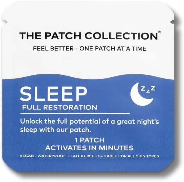 Deep Sleep Aid Patches | Melatonin, Valerian Root, Passion Flower, Magnesium for Nighttime Support | Vegan Friendly Waterproof Patch, Latex Free (Pack of 1)