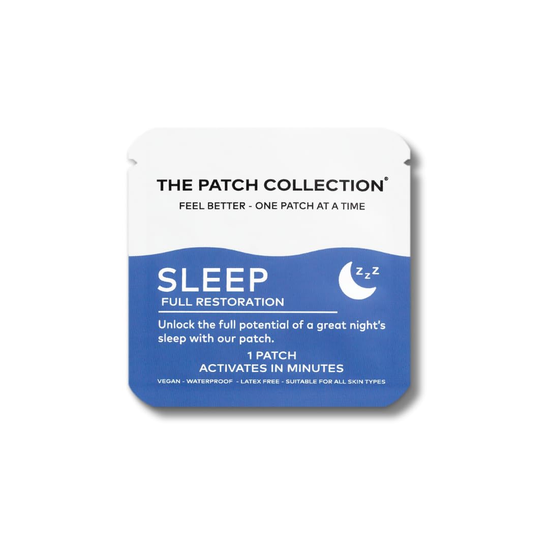 The Patch Collection® - Deep Sleep Aid Patches | Melatonin, Valerian Root, Passion Flower, Magnesium for Nighttime Support | Vegan Friendly Waterproof Patch, Latex Free (Pack of 1)