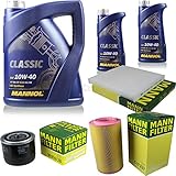 QR-Parts Set 85489145 CU 2544 MN7501-5 MN7501-1 C 17 237 W 914/28 pacchetto ispezione 7 L Classic 10W-40 + pacchetto filtro MANN 10934455