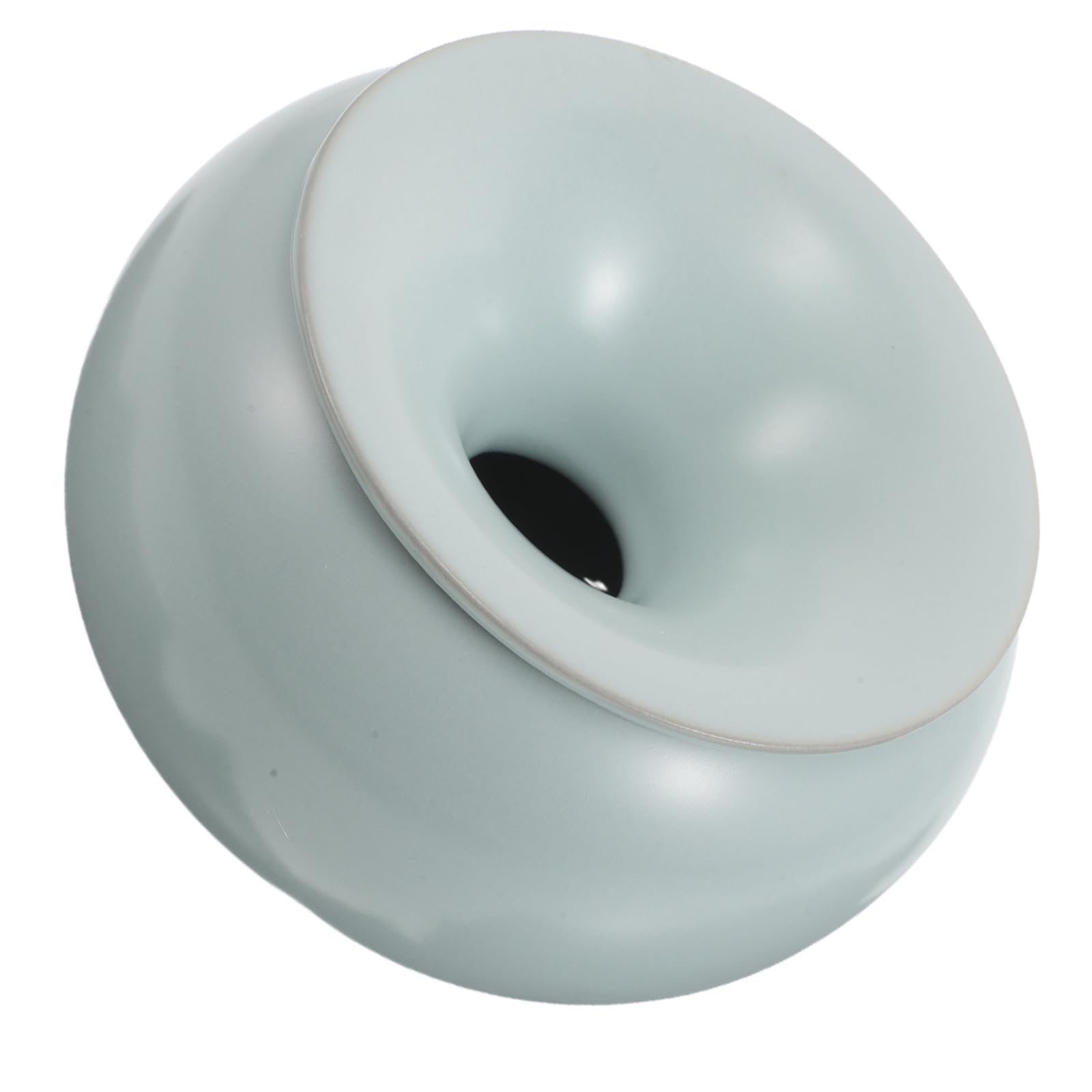 Cendrier en céramique bleu pour patio et bureau avec couvercle hermétique