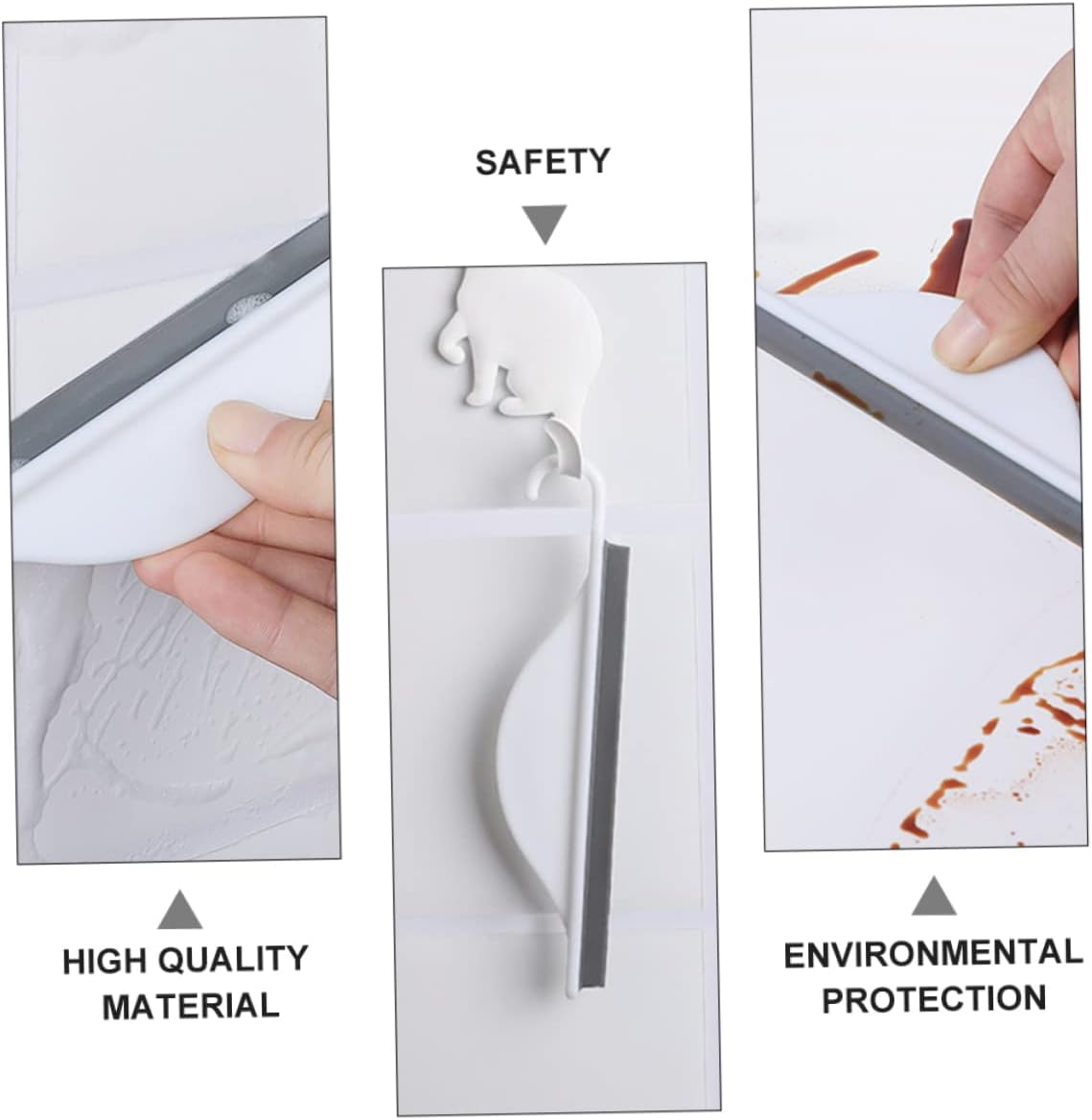 Window Cleaner Squeegee Bathroom Scraper for Glass Windshield Tiles Easily Cleans Soap Limescale Space-Saving Design for Home Car image 5