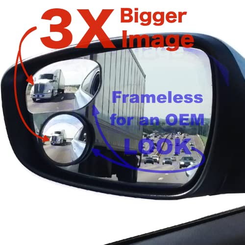 Blind Spot Convex Car Mirror: Rear View | Rearview Mirror Accessories For Car Interior - Women And Men Use Our Automotive Blindspot Mirrors For Larger Image And Improved Traffic Safety (2 Pack) #TOP1