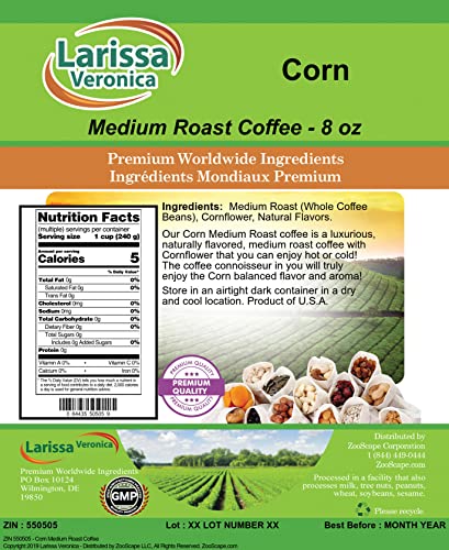 Café Corn Medium Roast en grano 8 oz x2 miniatura 2