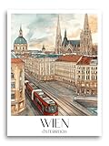 favplace Poster mit Städtemotiv Wien Österreich Premium 