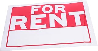 1 Sheet Rent Sign Sticker Peel and Stick Decal for Pricing Info Vinyl Wall Adhesive for Various Surfaces Apartment Rental Display