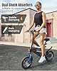 ANCHEER 14" Folding Electric Bike, 500W Max Motor, 22MPH Ebike, Triple Shock Absorber, 48V 374Wh Battery Up to 45 Miles, Brake Taillight,Cruise Control, Electric Bicycle for Adults, UL 2849 Certified #1