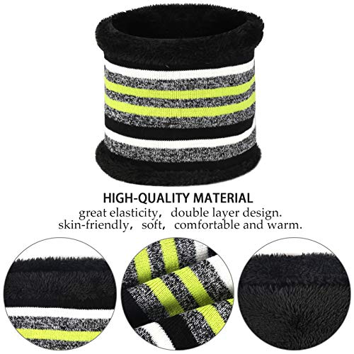 Image of Kids Toddlers Winter Hats Knit Warm Beanie Scarf Gloves Set for Boys Girls Age 2-7, Pompom Cap Neck Warmer Fleece Lined Gifts