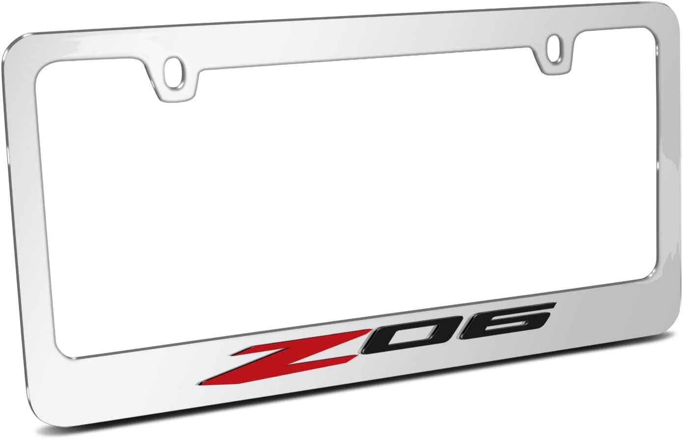 iPick Image for Chevrolet Corvette C8 Z06 Black Metal License Plate Frame