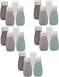 FRCOLOR 20 Pçs Garrafa De Sílica Gel Garrafas De Shampoo De Viagem Loção De Viagem Garrafa De Viagem De Silicone Garrafas De Silicone Garrafas De Viagem Portáteis Garrafas De Viagem