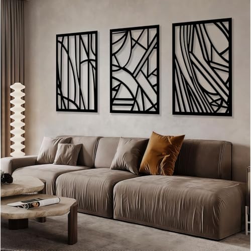 Abstract Line Metal Wall Art, Geometric Metal Wall Art, Modern