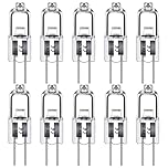 Levidon G4 Halogen Light Bulbs 10W 12V Clear Capsule 2 Pin Lamp Bulb Halogen Pin Base Warm White Dimmable 10 Pack