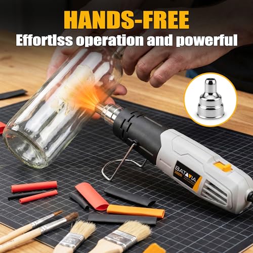Image of BATAVIA 380W Mini Heat Gun with 2 Temp (572F /1022F)+Nozzle for DIY Crafts