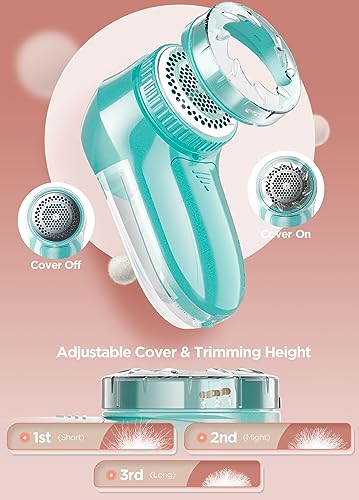 Bymore Lint Removers, Cleaning Tools for Clothes, Fabric Lint Shaver Defuzzer Sweater Shaver for Clothes and Furniture with AC Adapter Pill Fuzz Remover-Blue — view 4