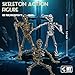 Lechonix 6 Pack T13 Action Figures Set, Skeleton Action Figure, Dummy 13, Titan 13 Mini Skeletons, Action Figures for Boys 3D Printed Toys Multi-Jointed Movable for Party Gifts, DIY Assembly Required