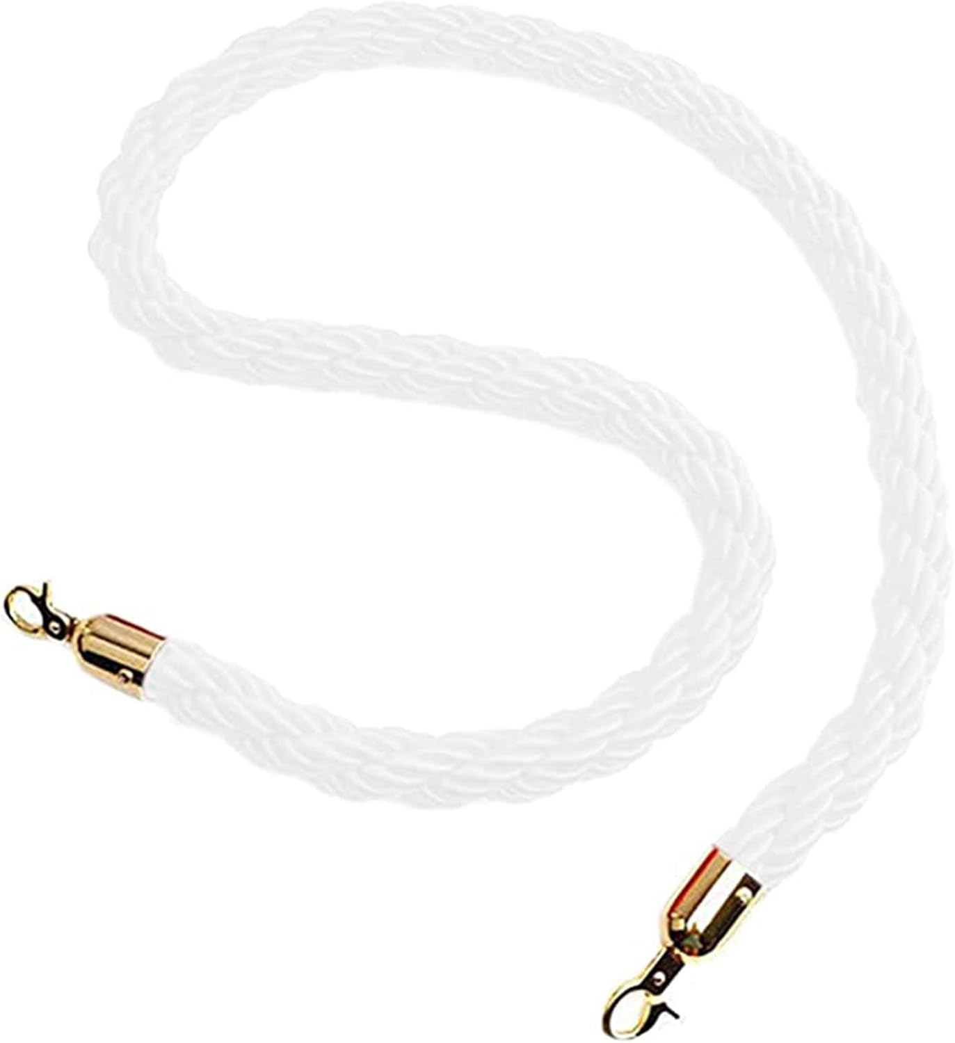 Stanchion Rope, Black Queue Barrier Rope 3 4 5 6Ft, Crowd Control Rope, Braided Hemp Rope for Queue Divider1 2 3M Barrier Events Clubs Hotel Bank