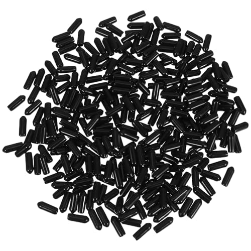 IMIKEYA Lot de 300 embouts de tige en PVC noir pour tuyau de pompe à air d'aquarium avec résistance à la corrosion et compatibilité universelle, pour la maison et les accessoires de protection