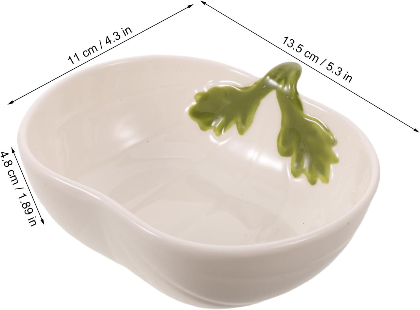 2pcs Pumpkin Salad Bowl Halloween Ceramic White for Fall Table Decor