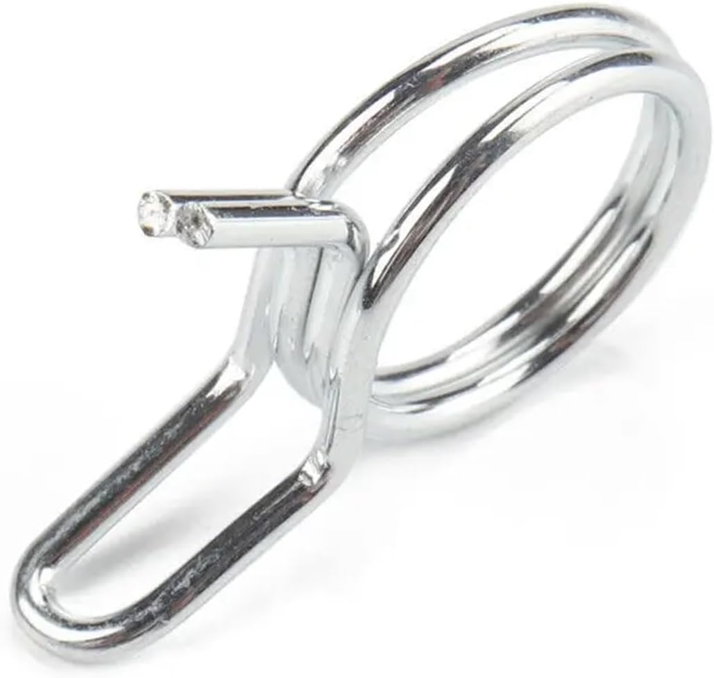 200-Piece Stainless Steel Double Spring Tube Clamp Set for Motorcycle Fuel Line Hose Wire(M11white zinc Plated)