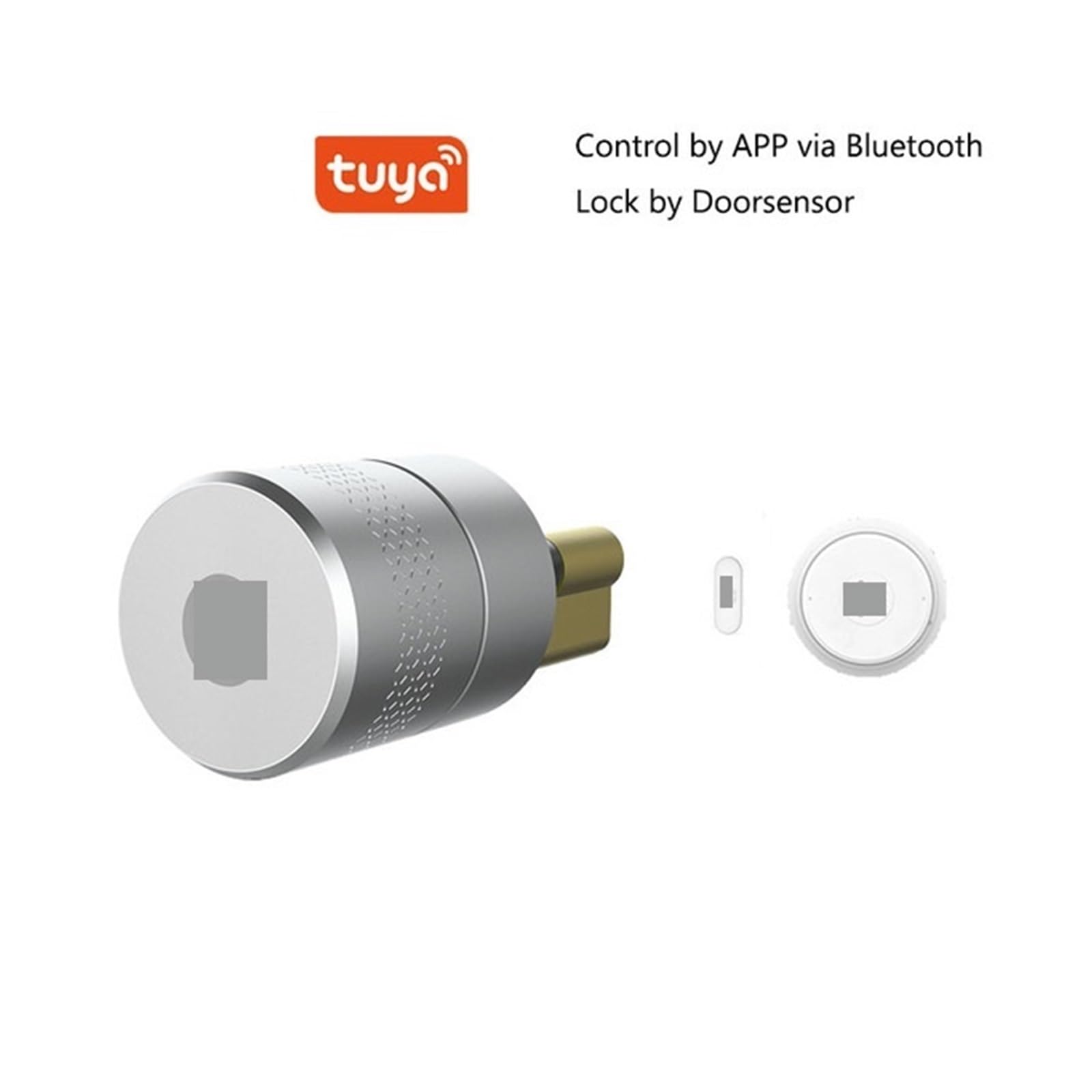 Serratura Smart, Smart Door Lock Motore Più Potente TUYA Smart Lock Serratura Con Impronta Digitale Serratura Elettronica Utilizzare Il Cilindro Originale(With S100 SL)