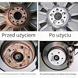 TKSE Zestaw do czyszczenia piast kół, 7 szt., zestaw szczotek hamulcowych, kompatybilny z wiertarką i wkrętarką udarową 12,7 mm do renowacji felg samochodowych