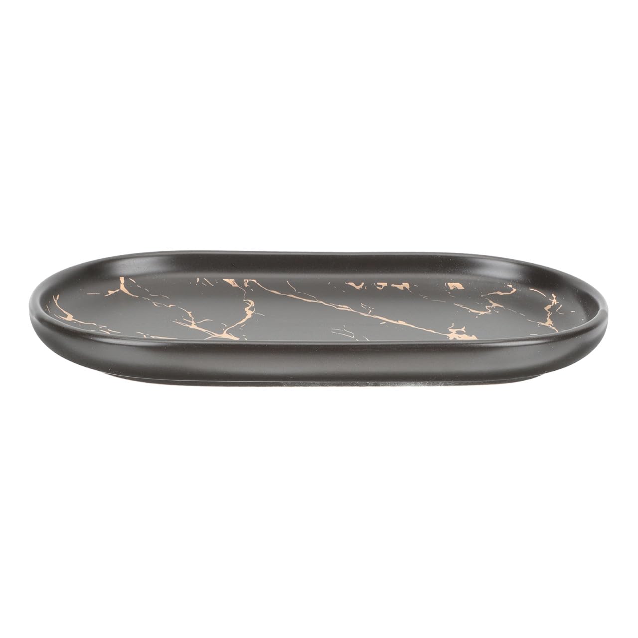 Plateau de rangement en céramique marbre multi-usage pour clés et comptoir de salle de bain