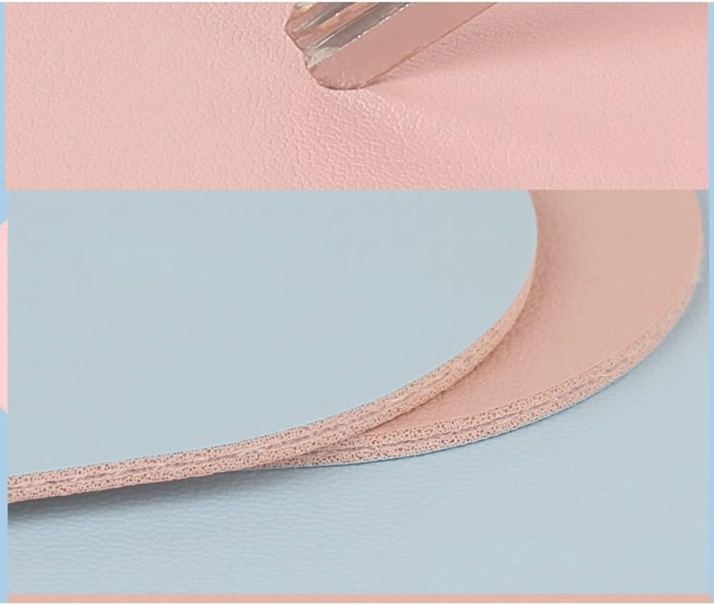 防水 滑り止め 耐久性抜群 マウスパッド カラー7 多機能 テーブルマット 両面カラー 青＆黄 PVCレザー 光学式マウス対応 ノン