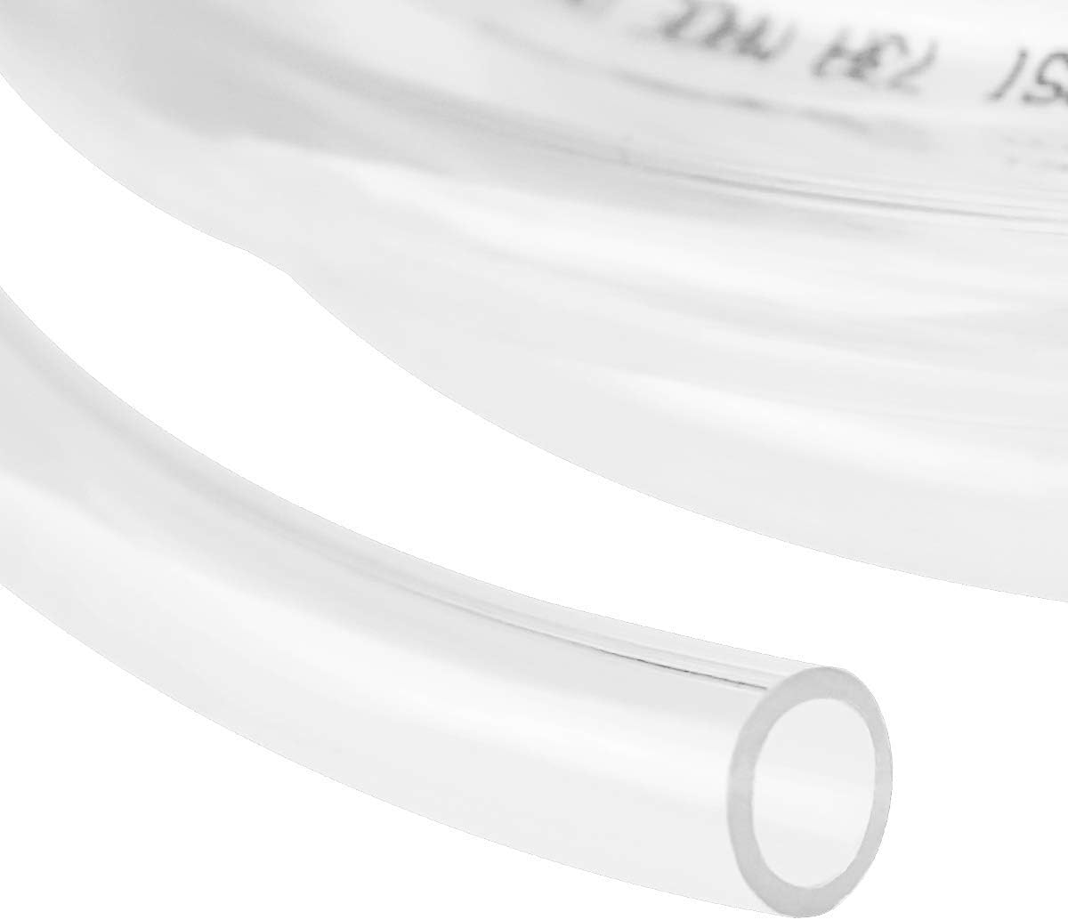 eastrans 10ft x 1/4" id clear vinyl tubing, flexible hybrid pvc tubing hose, lightweight plastic tube uv chemical resistant vinyl hose, bpa free and non toxic 10 feet id 1/4 inch