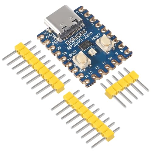 hiBCTR 6 - Piece Set of RP2040 - Zero Boards: RP2040 Microcontroller - Based PICO Development Boards. Equipped with a Dual - core 264KB Cortex M0+ Processor and 2MB Flash. Pins are unsoldered.
