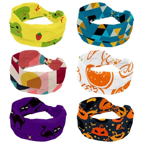 Bandeau de sport femme motif Père Noël lot de 6 bandeau yoga fitness