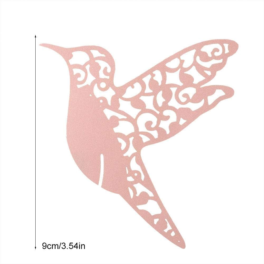 AUNMAS 50pcs Wedding Place Cards Bird Shape Wedding Hollow Name Place Cards Personalized Table Name Reception Decoration Wedding Guest Cards for Wine Glass Banquets Table Decoration(4#) - Image 4