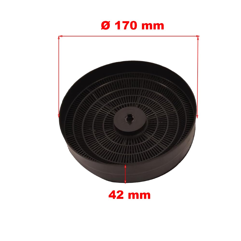Kit 2 Pezzi | Filtro Ai Carboni Attivi 170 mm Diametro Mod XL1 Per Cappa Aspirante Cucina Compatibile Con Whirlpool competibile con turboair compatibile con galvamet
