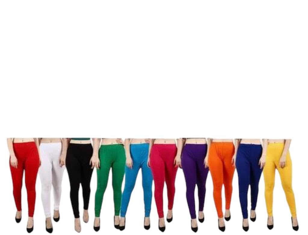 PR PINK ROYAL Fashion Viscose Lycra Fabric Leggings for Women Multi Color Combo Pack of 10 | Color Red,White,Black,Green,S... - Review, Price and Buying Guide