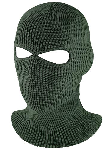 SATINIOR 2-Hole Ski Mask Balaclava Face Cover, Medium, Navy Green