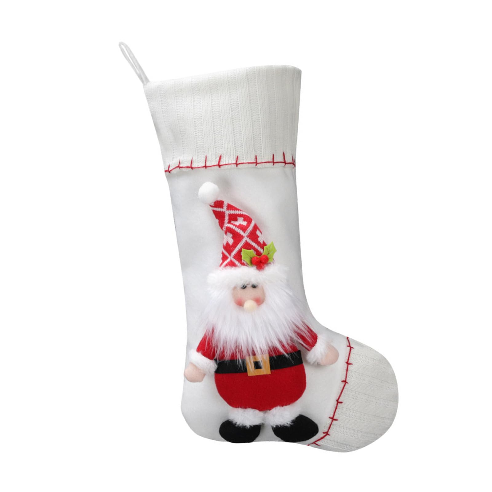 YWLUUOO Christmas Theme Stocking Large Capacity Hanging Present Bag Santa/Snowman/Deer/Penguins Sock Festival Mantels Accessory Home Celebration Decoration