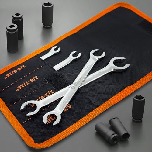 Image of Der Erwachte 4-Piece Flare Nut Wrench Set, SAE, Brake Line Wrench