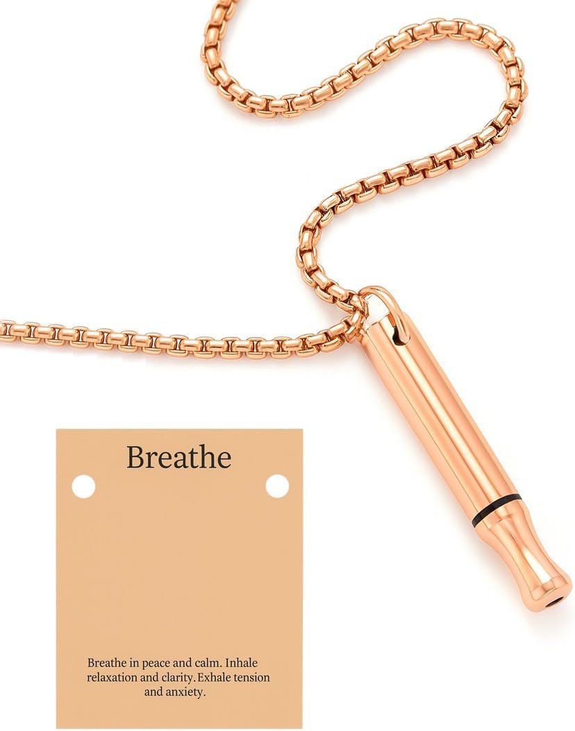 Mindfulness Breathing Necklace – Stainless...