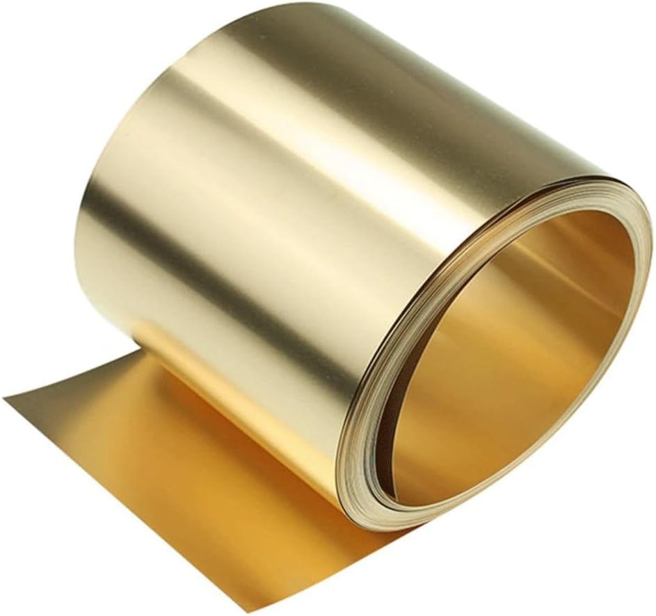 Metal Foil Plate,Foil Thin Sheet Plate,C17200 Beryllium Copper Sheet 1pcs,for DIY 0.08-1.2mm Thick Strip Copper Foil Sheet Brass Foil Tape(0.5x200x200mm)